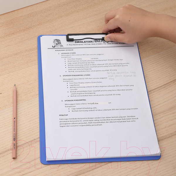 Изображение товара Планшет с зажимом Deli Extend / F75432 (синий)