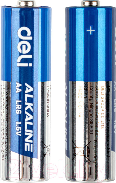 Изображение товара Комплект батареек Deli АА LR6 / 18500 (2шт)