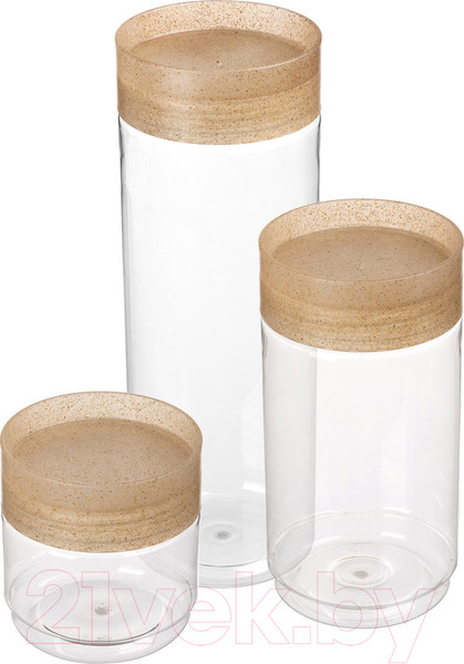 Изображение товара Набор емкостей для хранения Idi Land Palermo 221132201/02 (3шт, бесцветный флэк)