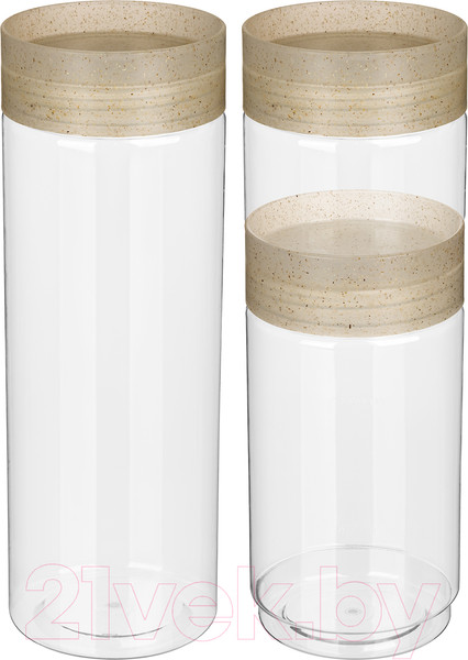 Изображение товара Набор емкостей для хранения Idi Land Palermo 221132201/02 (3шт, бесцветный флэк)