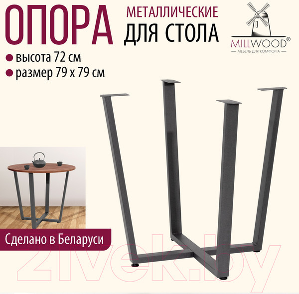 Изображение товара Подстолье Millwood Орлеан D90 разборное (графит)