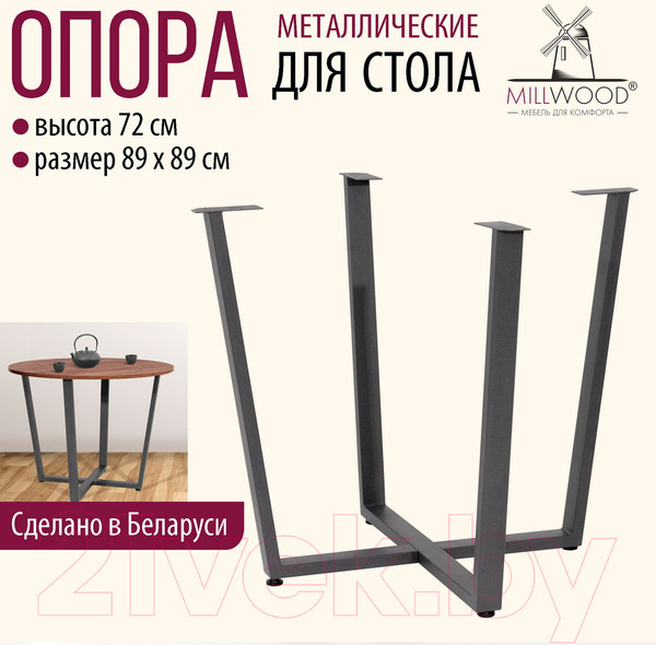 Изображение товара Подстолье Millwood Орлеан D100 разборное (графит)