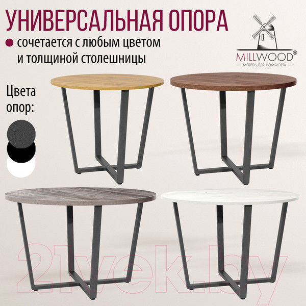 Изображение товара Подстолье Millwood Орлеан D100 разборное (графит)