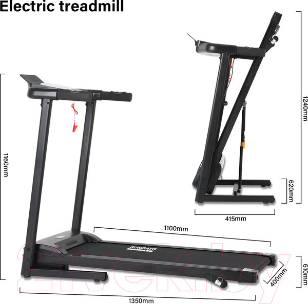 Изображение товара Электрическая беговая дорожка Sundays Fitness Simple Line ES-T4004
