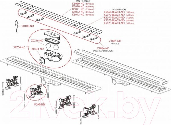Изображение товара Трап для душа Alcadrain APZ19-750