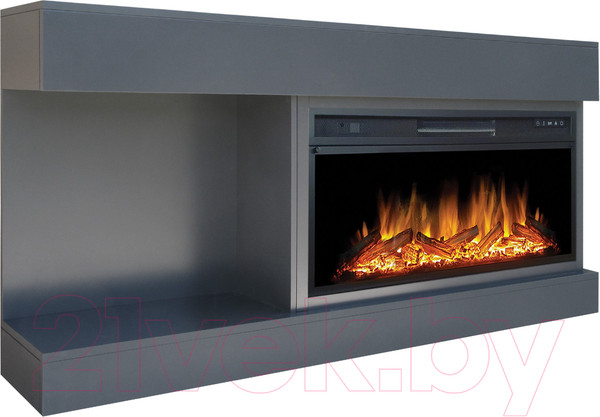 Изображение товара Каминокомплект Смолком Optima V42 Vision 42 LOG LED (серый графит)