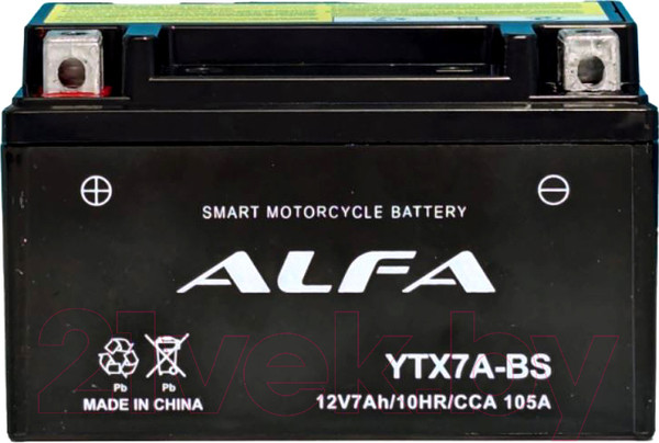 Изображение товара Мотоаккумулятор ALFA battery YTX7A-BS / EB7-3