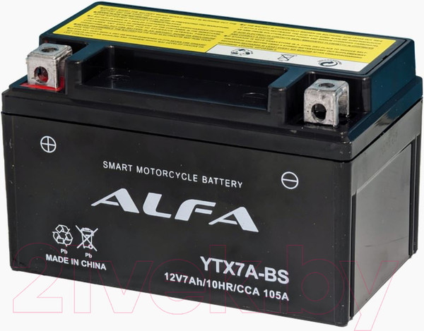 Изображение товара Мотоаккумулятор ALFA battery YTX7A-BS / EB7-3