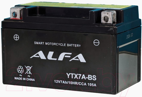Изображение товара Мотоаккумулятор ALFA battery YTX7A-BS / EB7-3