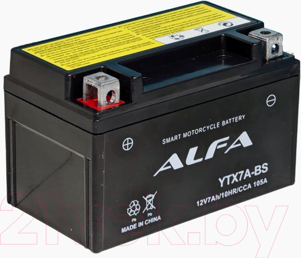 Изображение товара Мотоаккумулятор ALFA battery YTX7A-BS / EB7-3