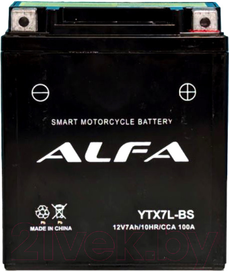 Изображение товара Мотоаккумулятор ALFA battery YTX7L-BS / EB7B-4-1