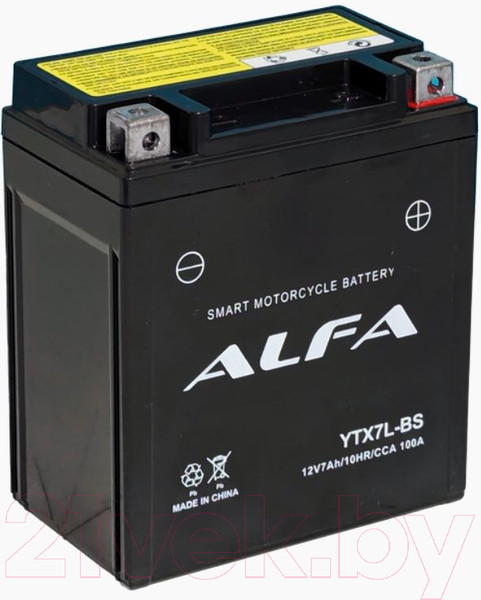 Изображение товара Мотоаккумулятор ALFA battery YTX7L-BS / EB7B-4-1