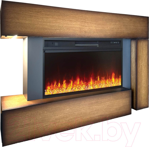 Изображение товара Каминокомплект Смолком Malibu V42 Vision 42 LED (дуб антик/серый графит)