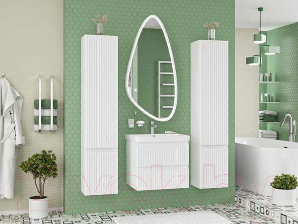 Изображение товара Шкаф-пенал для ванной Brevita Victory 35 / VIC-05035-010L (белый матовый)