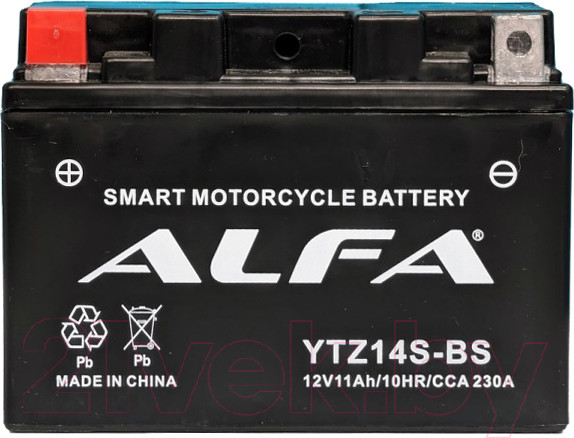 Изображение товара Мотоаккумулятор ALFA battery YTZ14S-BS / EBZ14-4-2