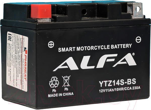 Изображение товара Мотоаккумулятор ALFA battery YTZ14S-BS / EBZ14-4-2