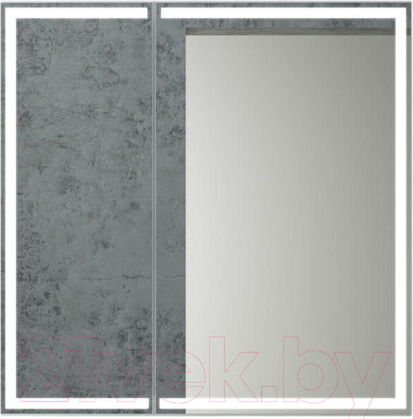 Изображение товара Шкаф с зеркалом для ванной Континент Allure Led 80х80