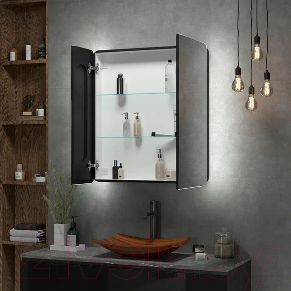 Изображение товара Шкаф с зеркалом для ванной Континент Eltoro Led 76x85