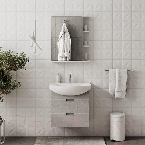 Изображение товара Тумба под умывальник Volna Vario Sf 60.2Y Балтика (лен, подвесная)