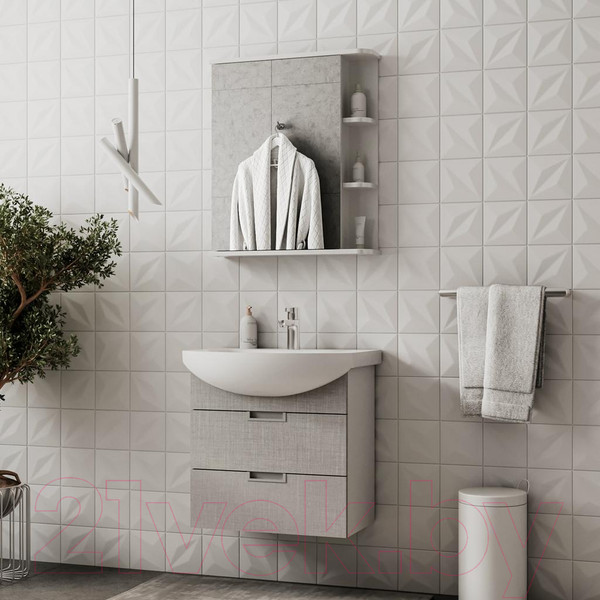 Изображение товара Тумба под умывальник Volna Vario Sf 60.2Y Балтика (лен, подвесная)