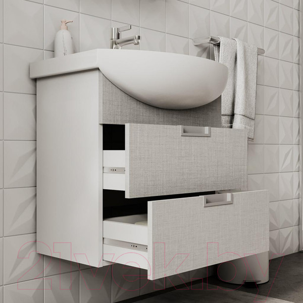 Изображение товара Тумба под умывальник Volna Vario Sf 60.2Y Балтика (лен, подвесная)