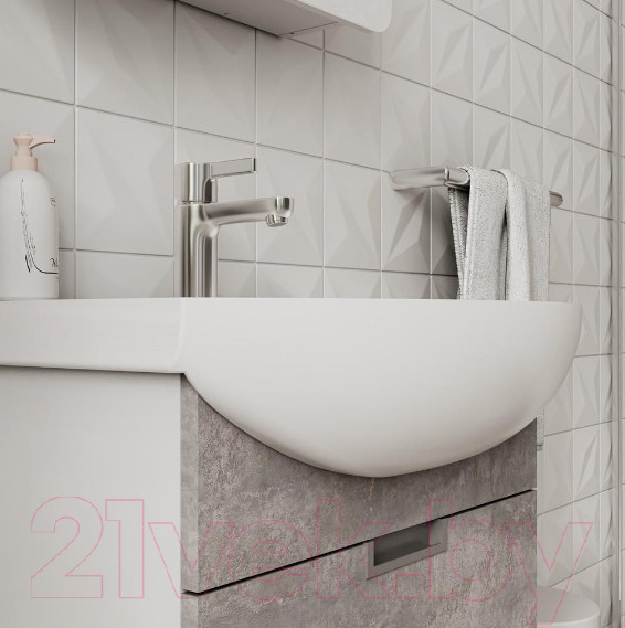 Изображение товара Тумба под умывальник Volna Vario Z 70.2Y Балтика (бетон, подвесная)