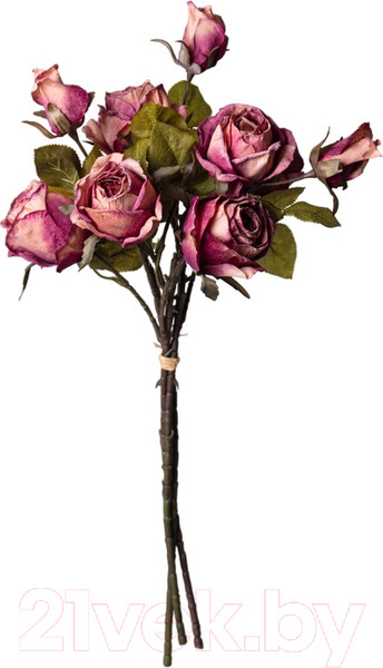 Изображение товара Искусственный букет Lefard Розы / 535-375 (розово-оранжевый)