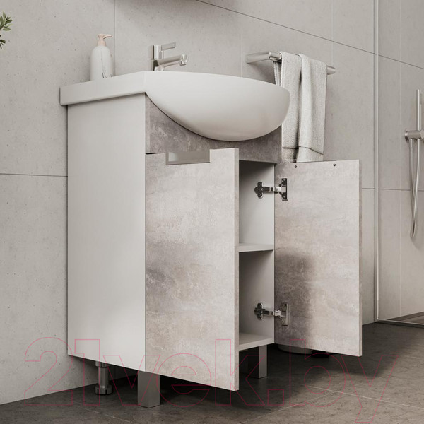 Изображение товара Тумба под умывальник Volna Vario Z 50.2D Рива (бетон, напольная)