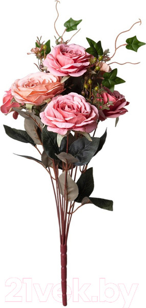 Изображение товара Искусственный букет Lefard Розы / 535-388 (кремово-розовый)