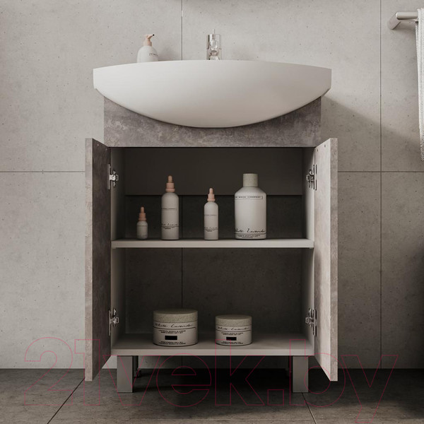 Изображение товара Тумба под умывальник Volna Vario Z 60.2D Балтика (бетон, напольная)
