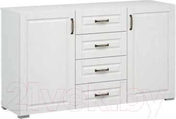 Изображение товара Тумба Империал Лацио 2д 4ящ (бронза/белое дерево)