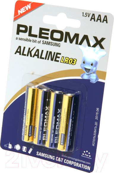 Изображение товара Комплект батареек Pleomax LR03 BL-4