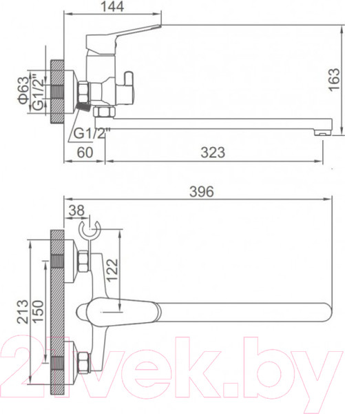 Изображение товара Смеситель Ledeme L2261