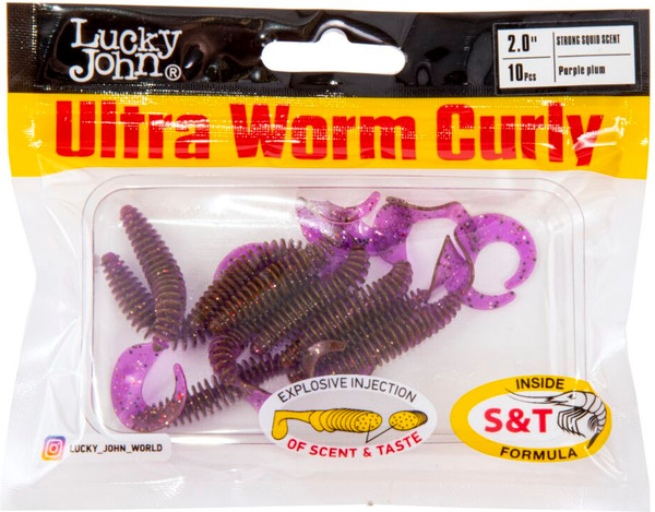 Изображение товара Мягкая приманка Lucky John Ultraworm Curly 2.0in / 140198-S13 (10шт)