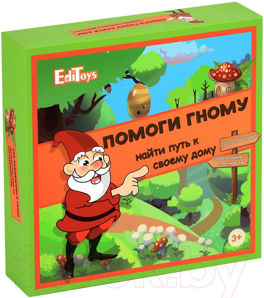 Изображение товара Настольная игра EdiToys Помоги гному найти дорогу / DT1202