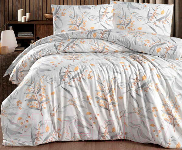 Изображение товара Комплект постельного белья DO&CO Ranforce Tegan 1.5сп / 12054 (антрацит)