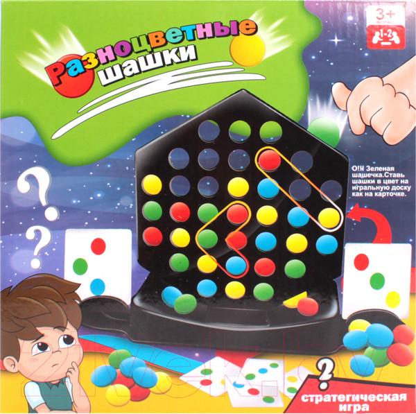 Изображение товара Настольная игра Darvish Разноцветные шашки / SR-T-4169