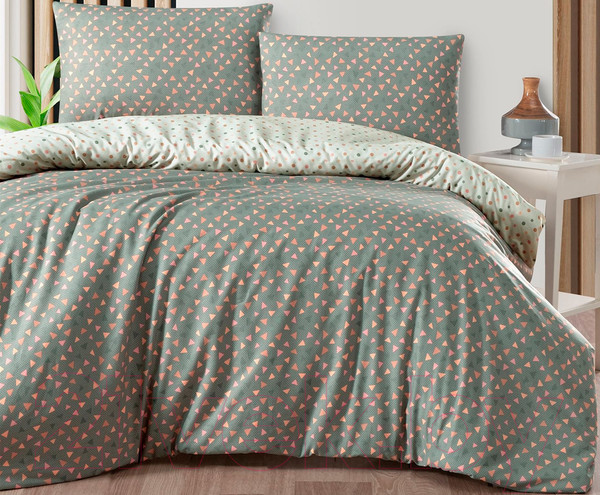 Изображение товара Комплект постельного белья DO&CO Ranforce Eldon 1.5сп / 12059 (зеленый)