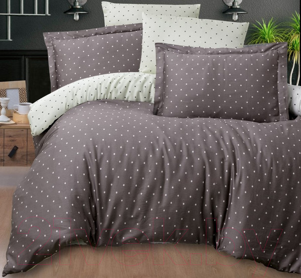 Изображение товара Комплект постельного белья DO&CO Delux Point / 11478 (коричневый)