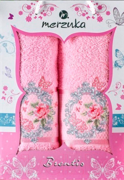 Изображение товара Набор полотенец Merzuka Brentis / 10675 (2шт, в коробке, розовый)