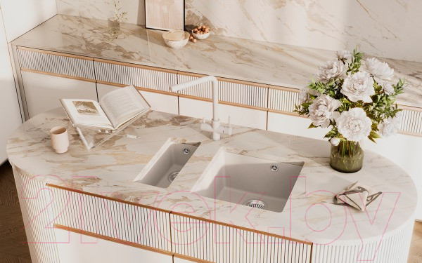 Изображение товара Мойка кухонная Ulgran Quartz Underground 400 (07 уголь)