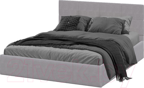 Изображение товара Двуспальная кровать Mio Tesoro Империал 160x200 (№4/велюр серый)