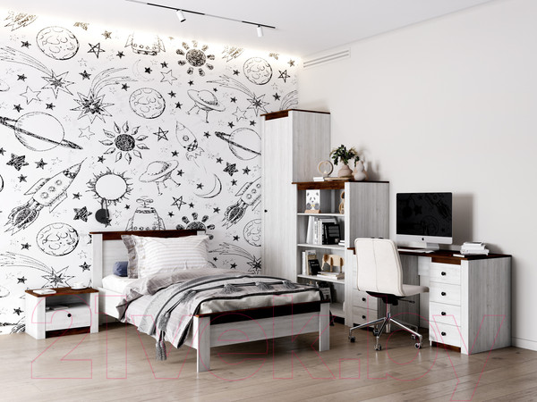 Изображение товара Шкаф-пенал Мебельград Даллас 1 дверный (дуб винтерберг/таксония)