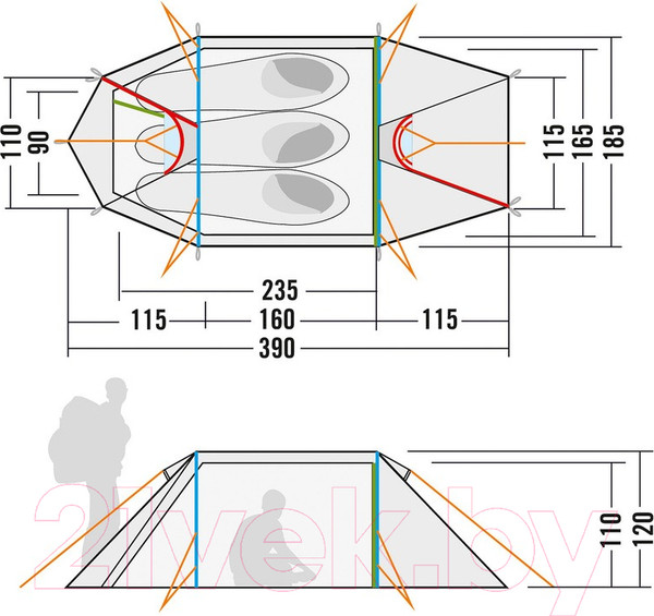 Изображение товара Палатка Tatonka Arctis 3.235 PU / 2453.333 (светло-оливковый)