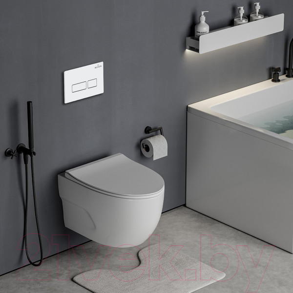 Изображение товара Унитаз подвесной с инсталляцией Roxen StounFix Slim 576390