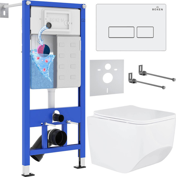 Изображение товара Унитаз подвесной с инсталляцией Roxen StounFix Dual Fresh 577353