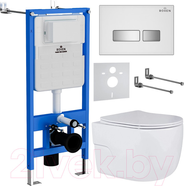 Изображение товара Унитаз подвесной с инсталляцией Roxen StounFix Slim 636623