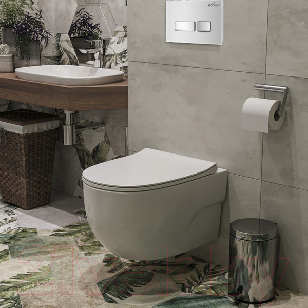 Изображение товара Унитаз подвесной с инсталляцией Roxen StounFix Slim 636623