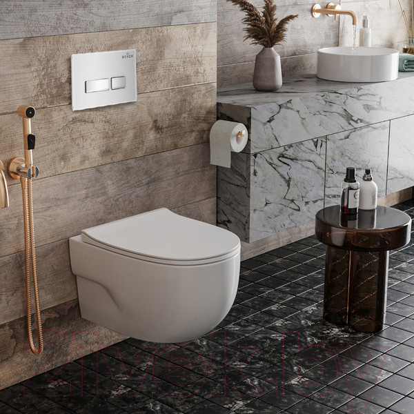 Изображение товара Унитаз подвесной с инсталляцией Roxen StounFix Slim 636623