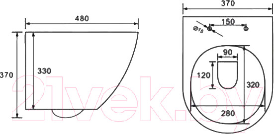 Изображение товара Унитаз подвесной с инсталляцией Roxen StounFix Dual Fresh 964909